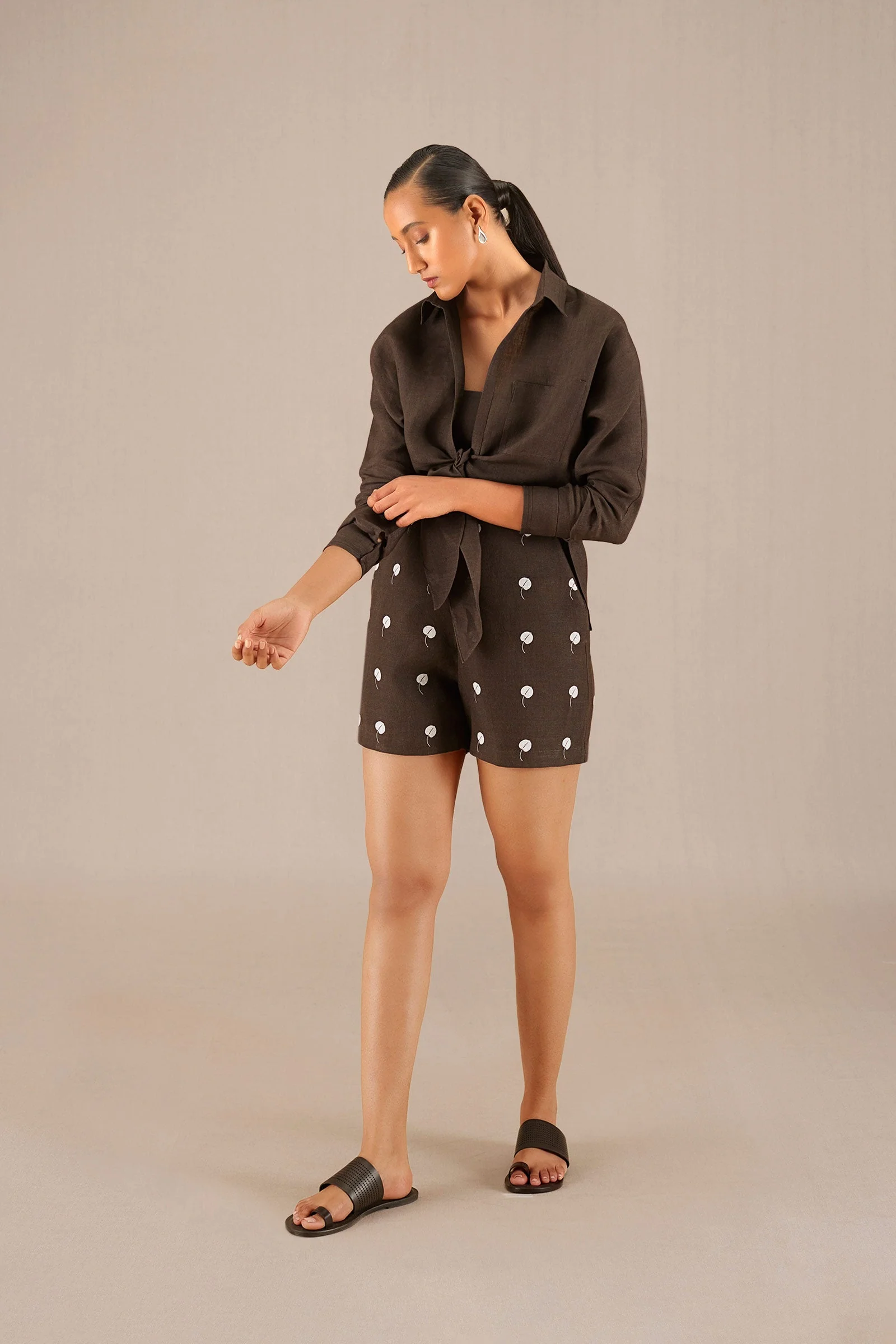 Izara Knotted Shirt Set - Image 3